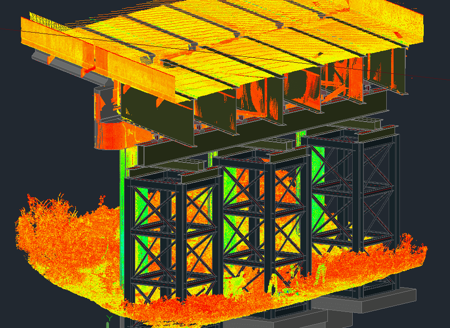 Hwy 63 Girder Jacking LiDAR Scanning 